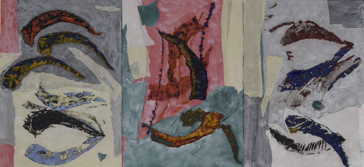 Still Life Painting By Antonio Mele, 59 X 28, Corni Astratti, Original Artwork