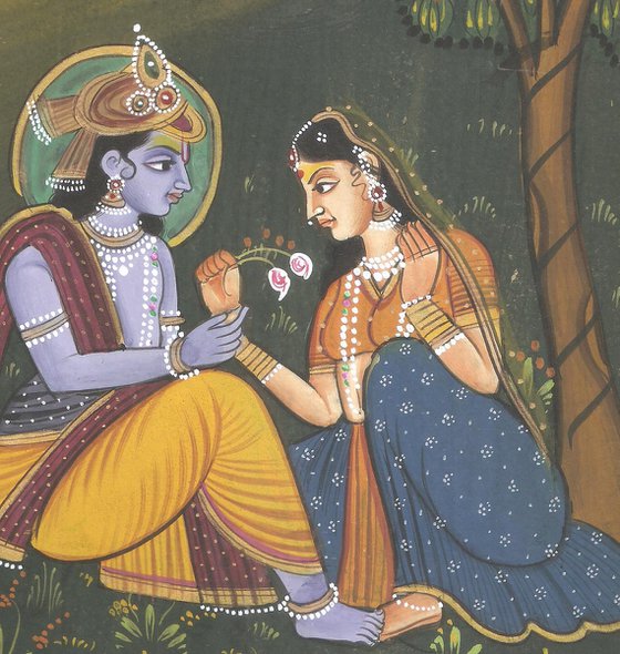 Radha Krishna Beneath the Mango Tree