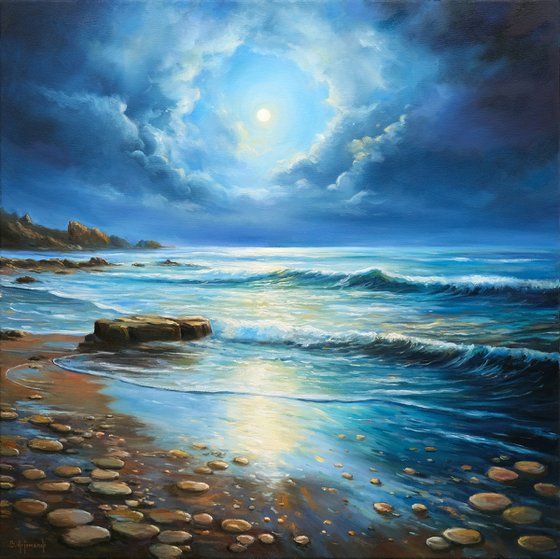 Moonlight Seascape Fantasy