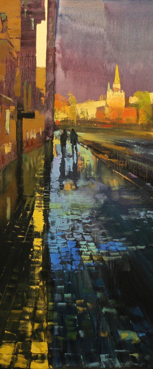 Volkhonka street by Daniil Mikhailov