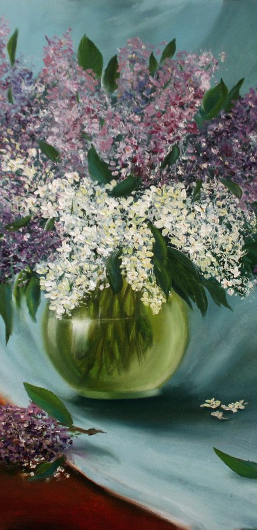 LILACS IN A VASE by Salana Art