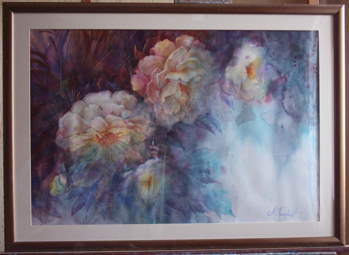 Impressionistic Botanical Watercolour By Alexandr Dobrodiy, 30 X 21, ?????? ????? (2021) ??????? - ???? ????????, Artfinder