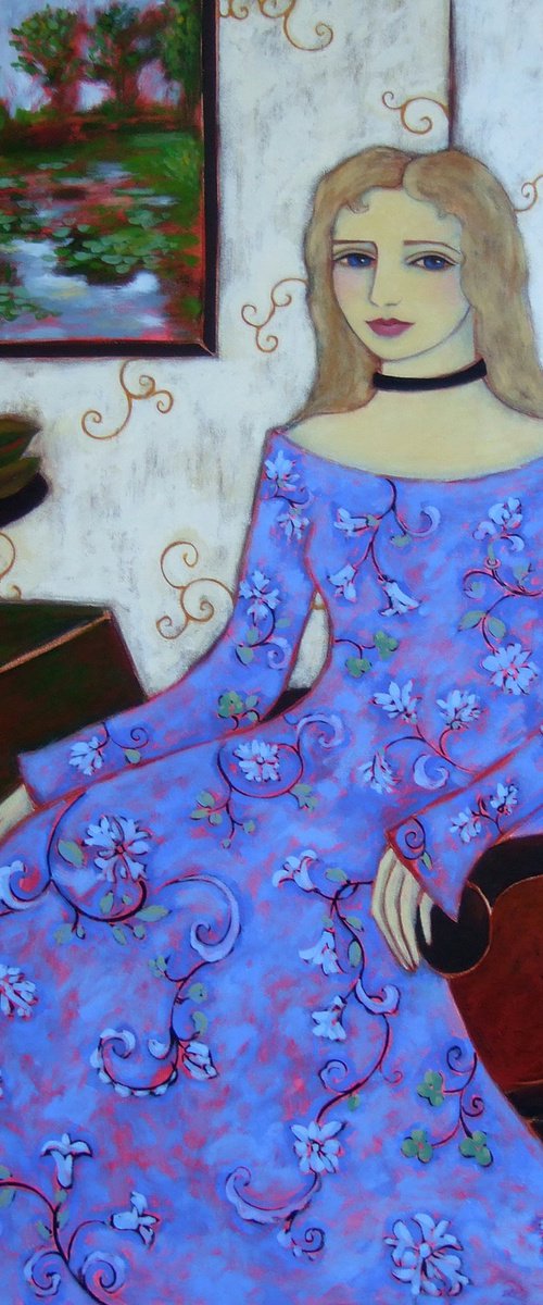 Woman with Apples by Karen Rieger