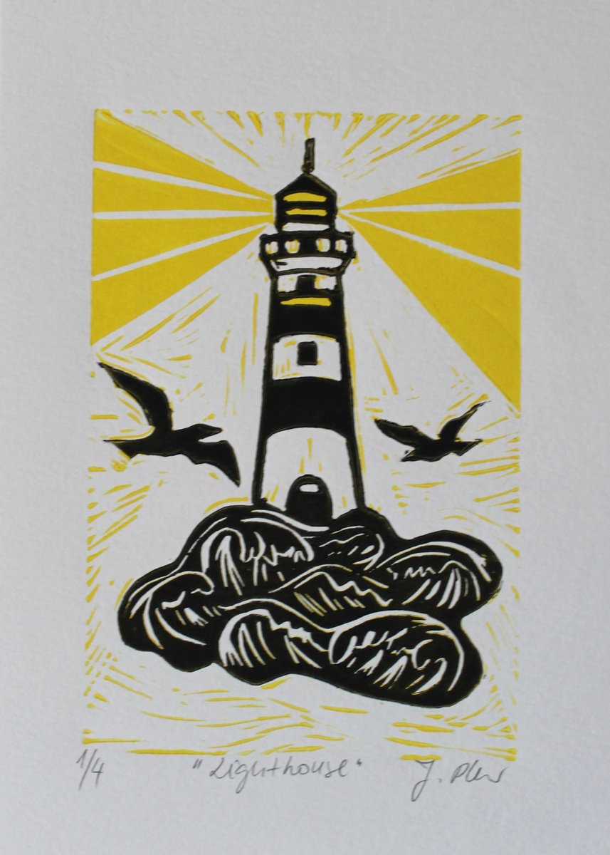 Lighthouse (black) by Joanna Plenzler
