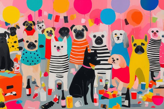 Dogs Having a Party