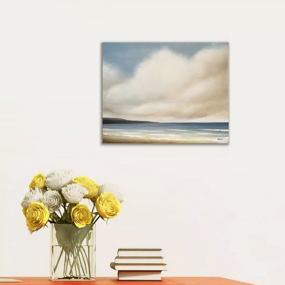 On The Far Side - Original Seascape Oil Painting on Stretched Canvas