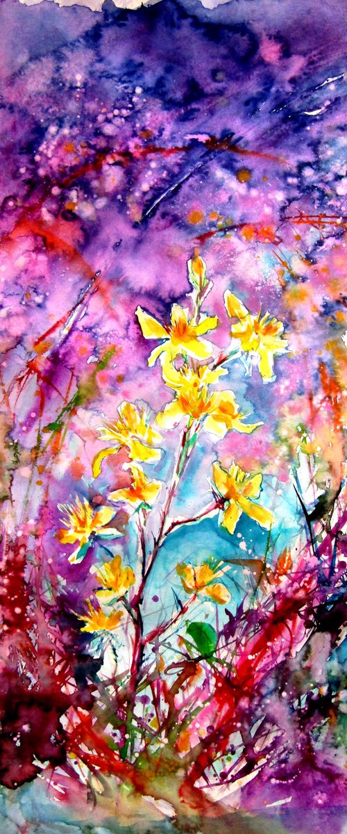 Yellow wildflowers by Kovács Anna Brigitta