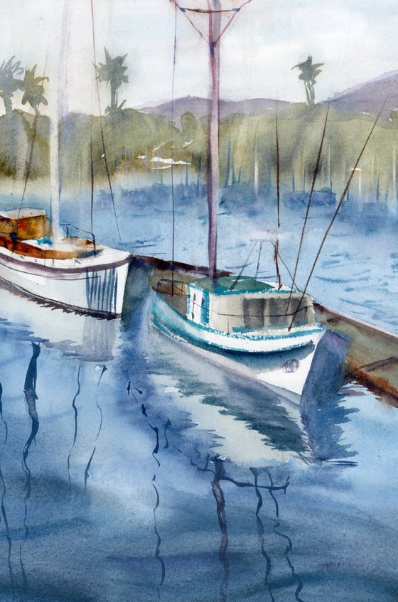 Yachts at the pier