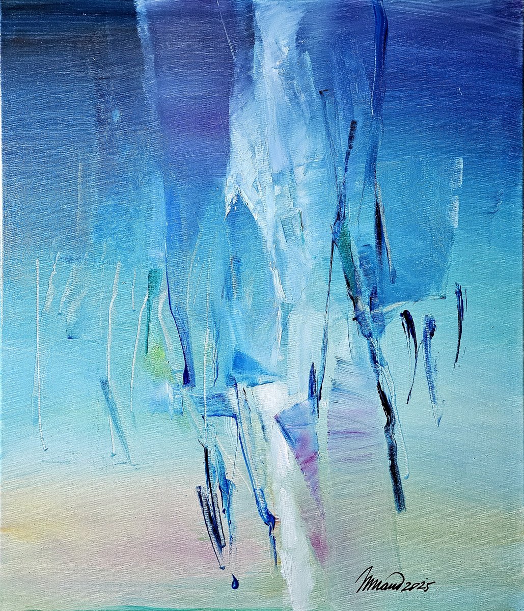 Abstract Oil Painting By Taidakov Nikolai, 24 X 28", Memories Of The Past, Original Artwork