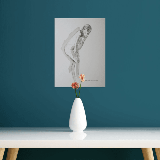 Standing female nude