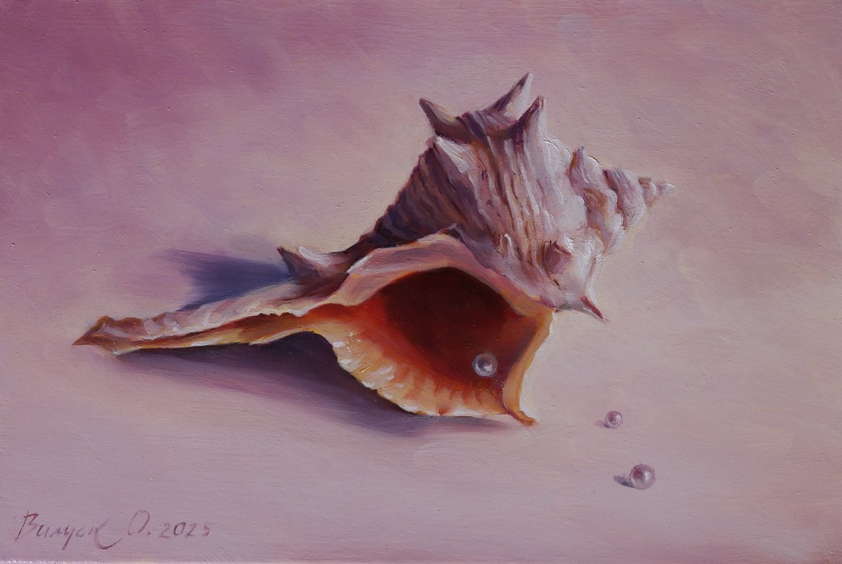 Impressionistic Still Life Oil Painting By Lena Vylusk, 12 X 8", "Treasure Of The Depths", Original Artwork