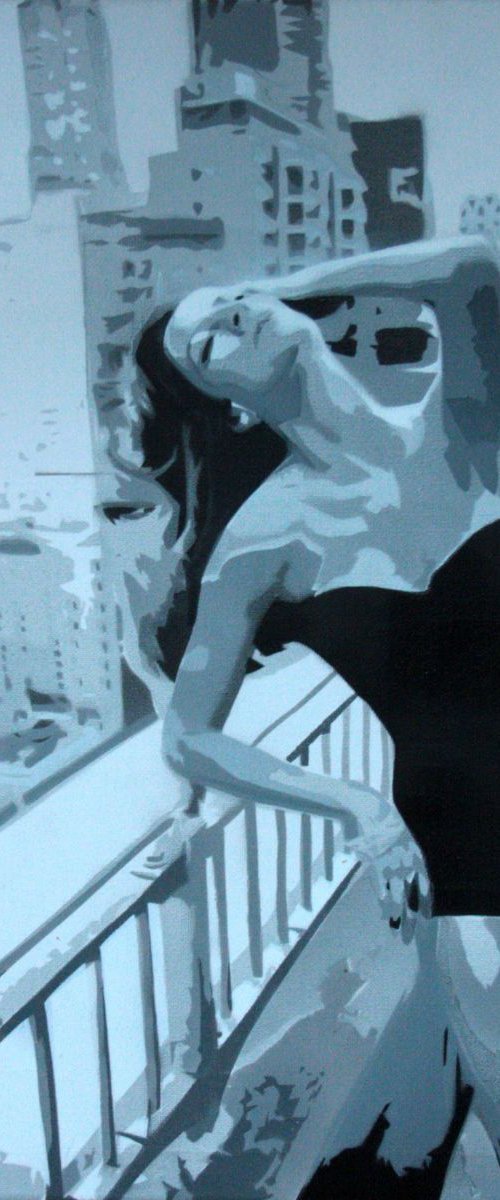 Lady on porch by BIZZY