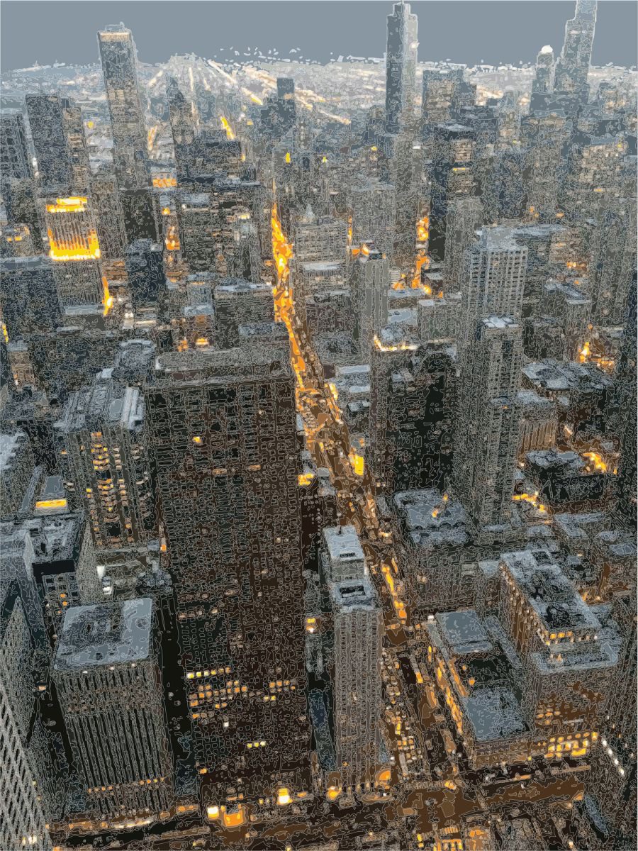 VIEW FROM HANCOCK TOWER - CHICARGO by Keith Dodd