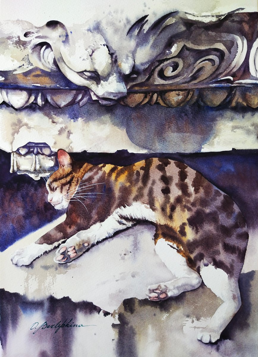 Ephesus cat #1 by Olga Bezlepkina