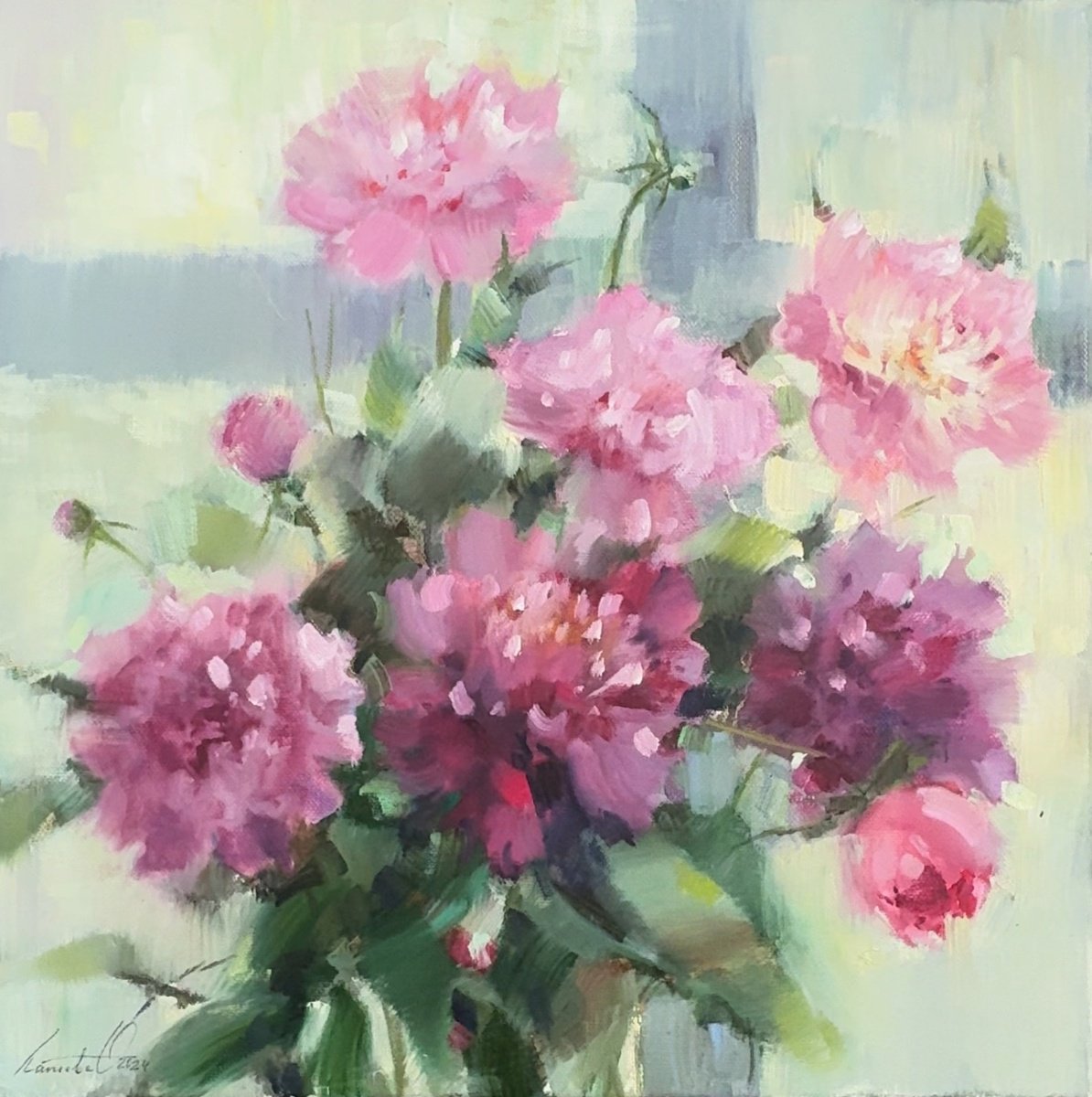 Pink peonies by Olha Laptieva