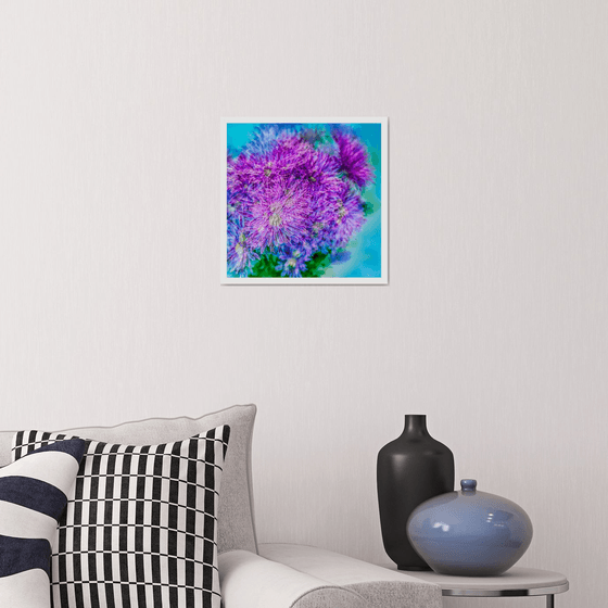 Abstract Flowers #3. Limited Edition 1/25 12x12 inch Photographic Print.