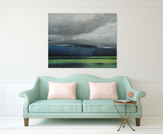 Ocean Storm 60x48 inch Contemporary Art Abstract by Bo Kravchenko