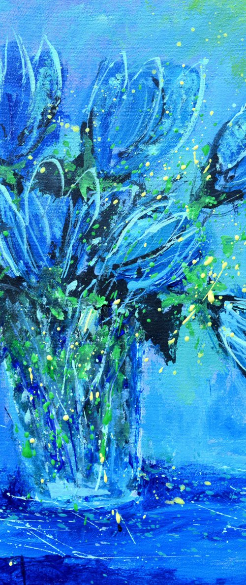 Blue tulips by Pol Henry Ledent