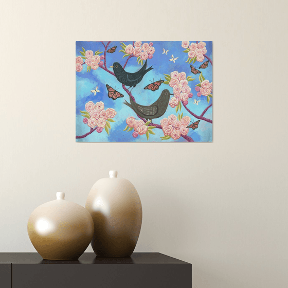 Blackbirds and Blossom