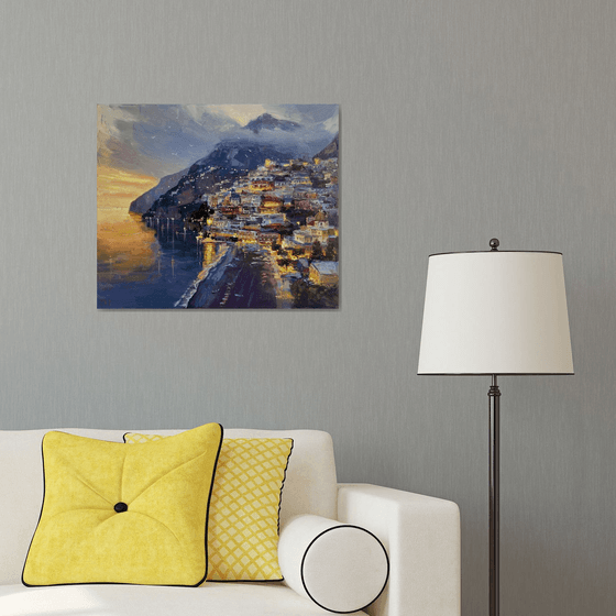 Sunset over the city