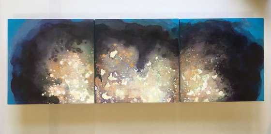 Tide-out from the Chalk Cliffs no.1, 2 and 3 (triptych)