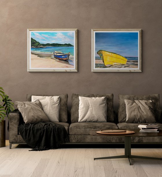 Summer Escape (Set of 2 Paintings)