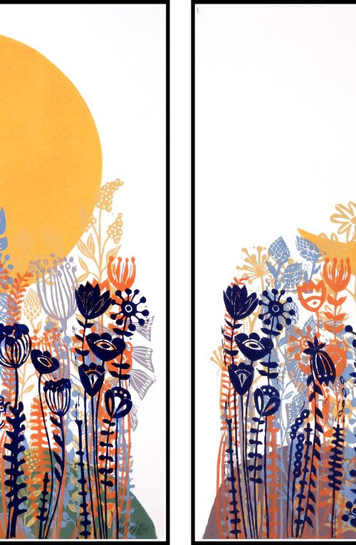 Day and Night, print set by Mariann Johansen-Ellis