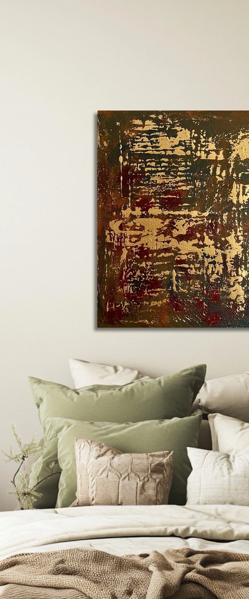 Gold Leaf 100x80x2 by Exclusive Arts