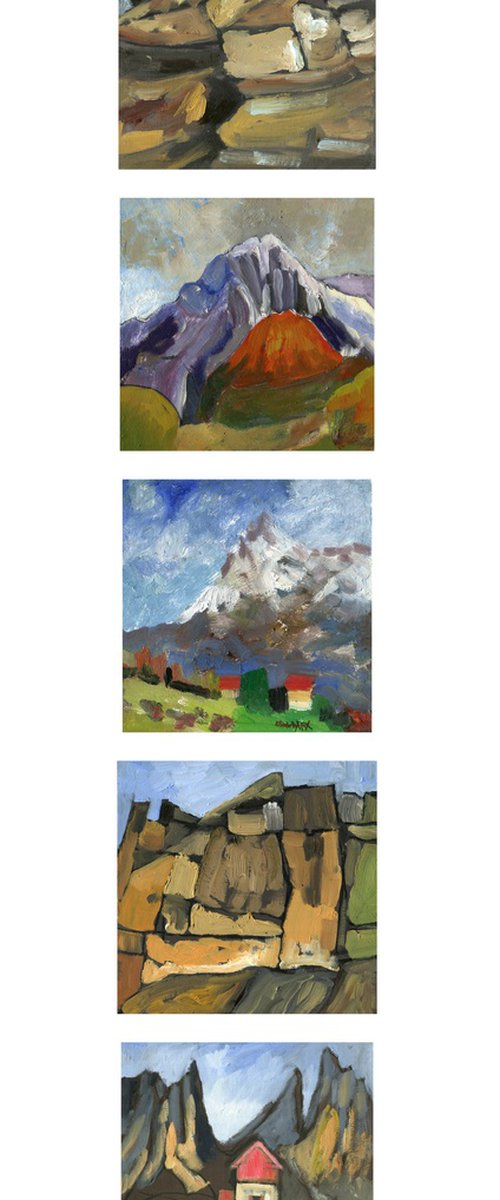 Mountain Collection x 5 by Elizabeth Anne Fox