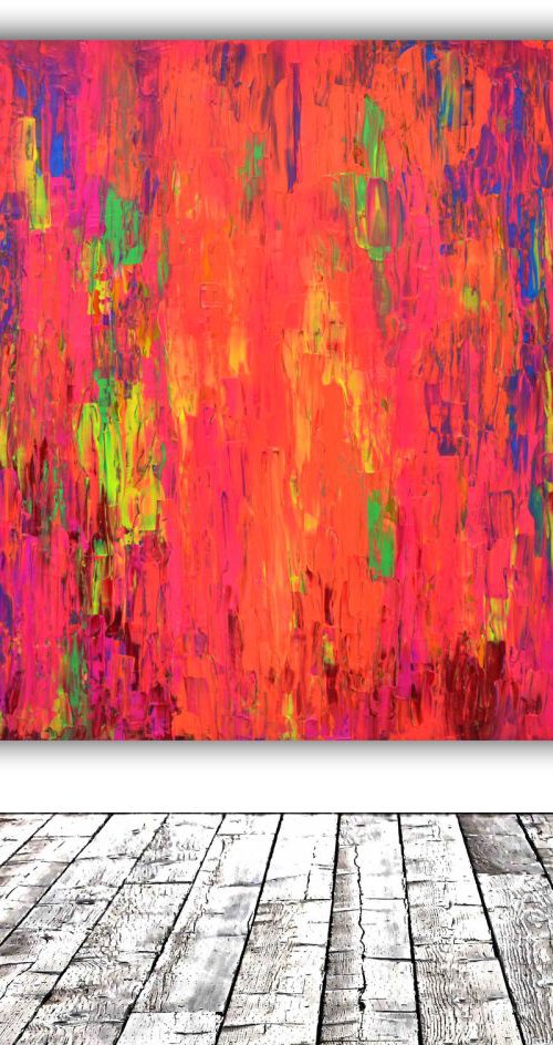Gypsy Fortune Teller - 160x120 cm - XXXL Large Modern Abstract Big Painting, Ready to Hang, Hotel and Restaurant Wall Decoration by Soos Tiberiu