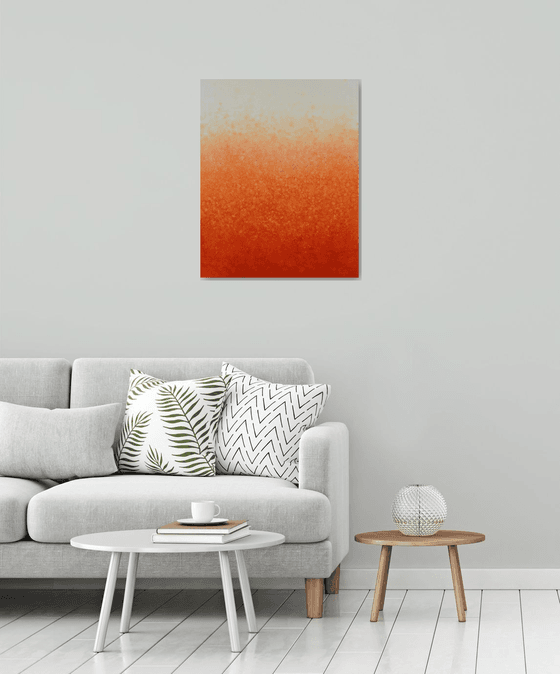 Orange Zest - Shimmer Series color field abstract