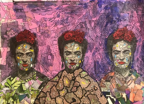 Three portraits of Frida #2