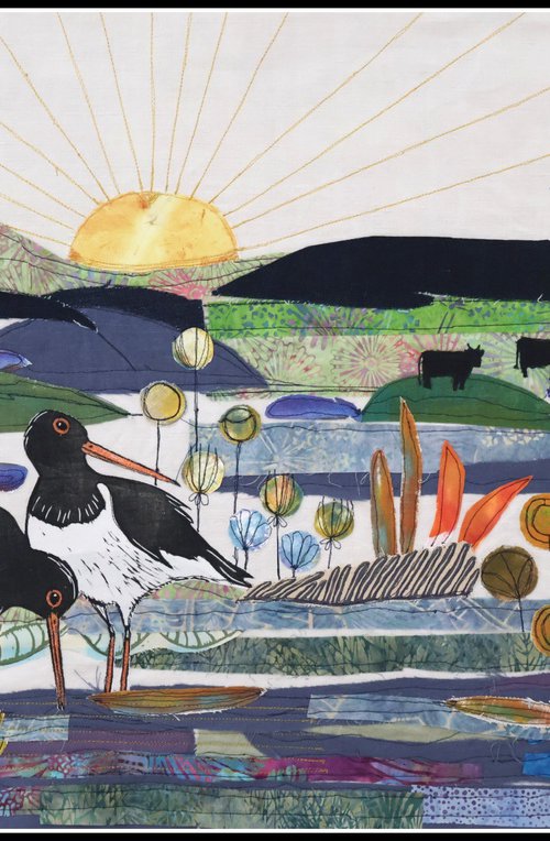 Oystercatchers Sunrise by Mariann Johansen-Ellis