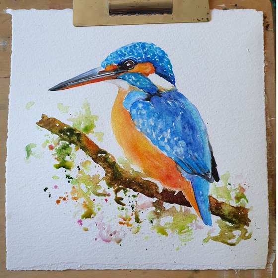 Kingfisher In Watercolour