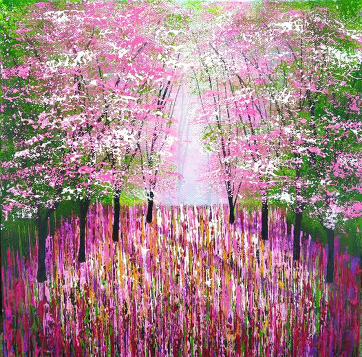  Blossom Lights By Amanda Horvath, 12 X 12, Artwork For Sale On Artfinder