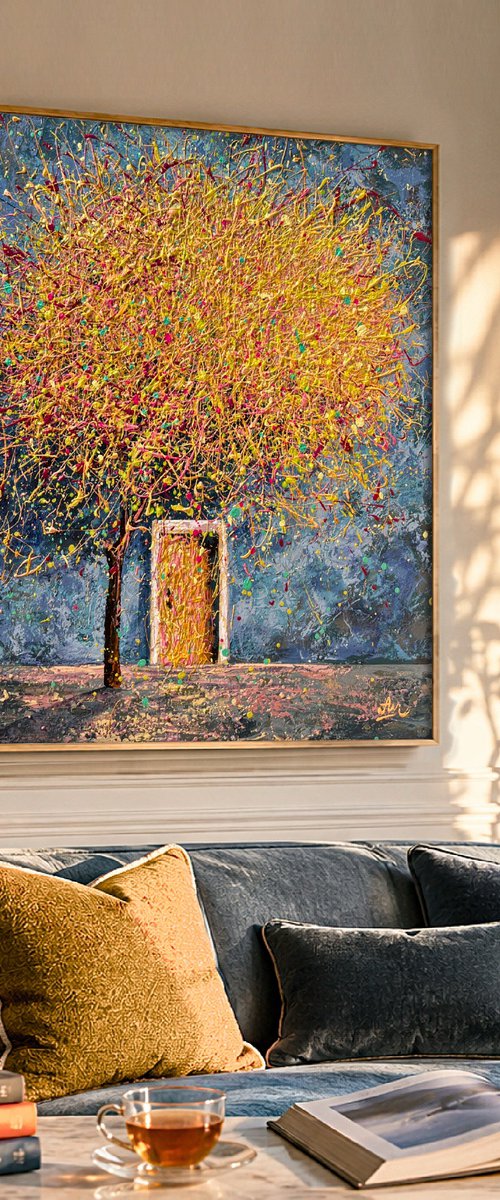 Light in the Branches - Ready to Hang by Nadiia Antoniuk