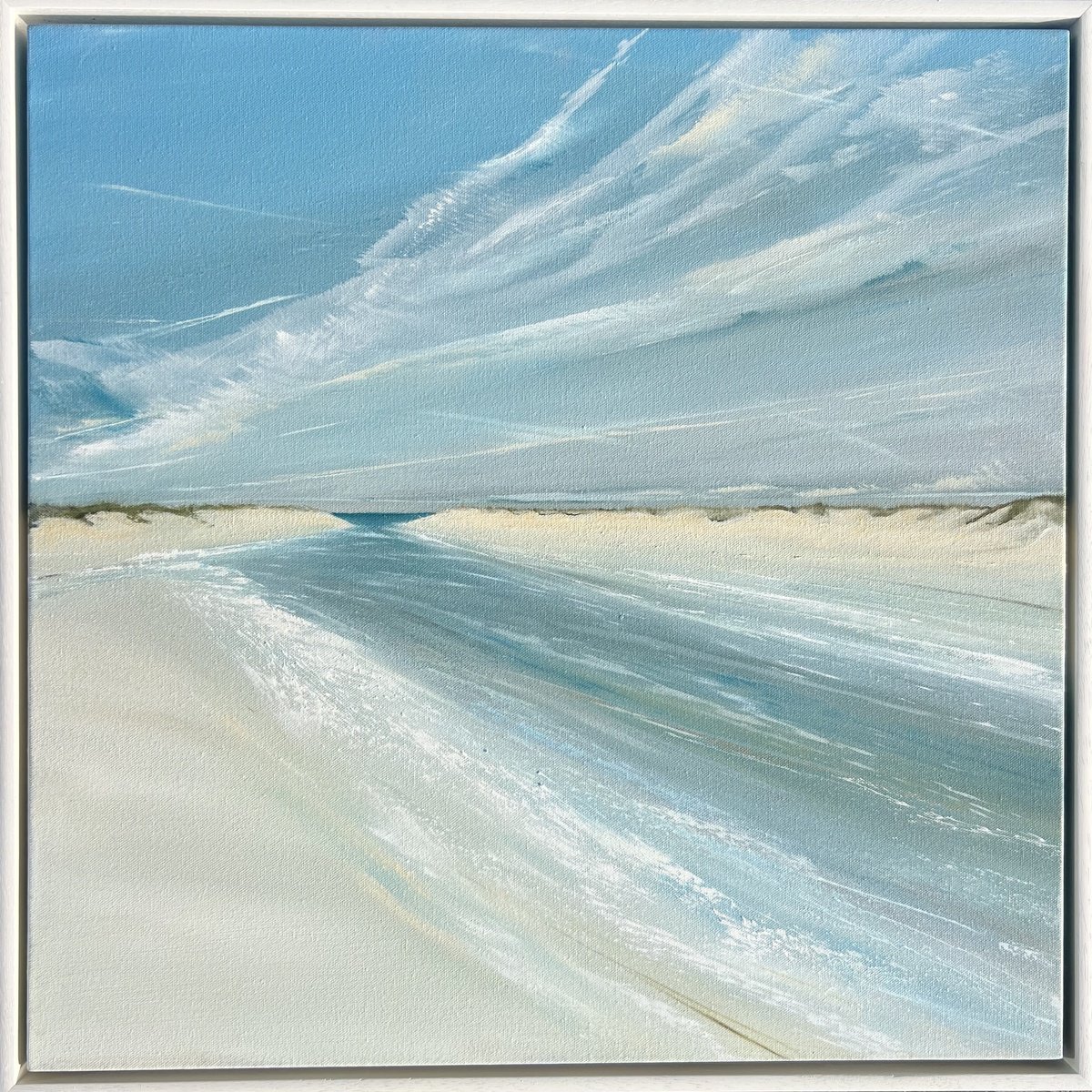 Blue Yonder By Jane Skingley, 25 X 25, Artwork For Sale On Artfinder