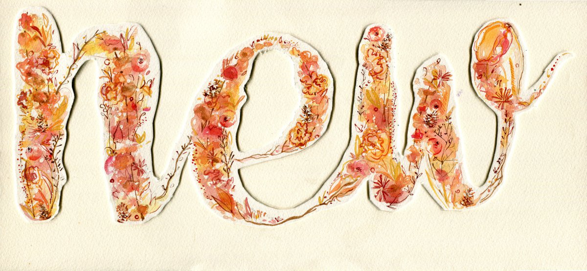 Watercolour typographic new by Hannah Clark