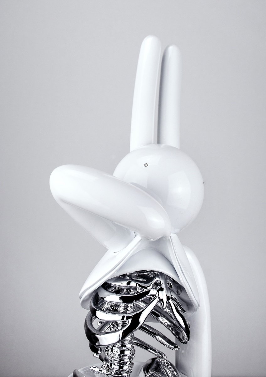 Urban And Pop Cityscapes Sculpture By Mr Clement, 6 X 16", Ribs Of Amour - Silver, Original Artwork