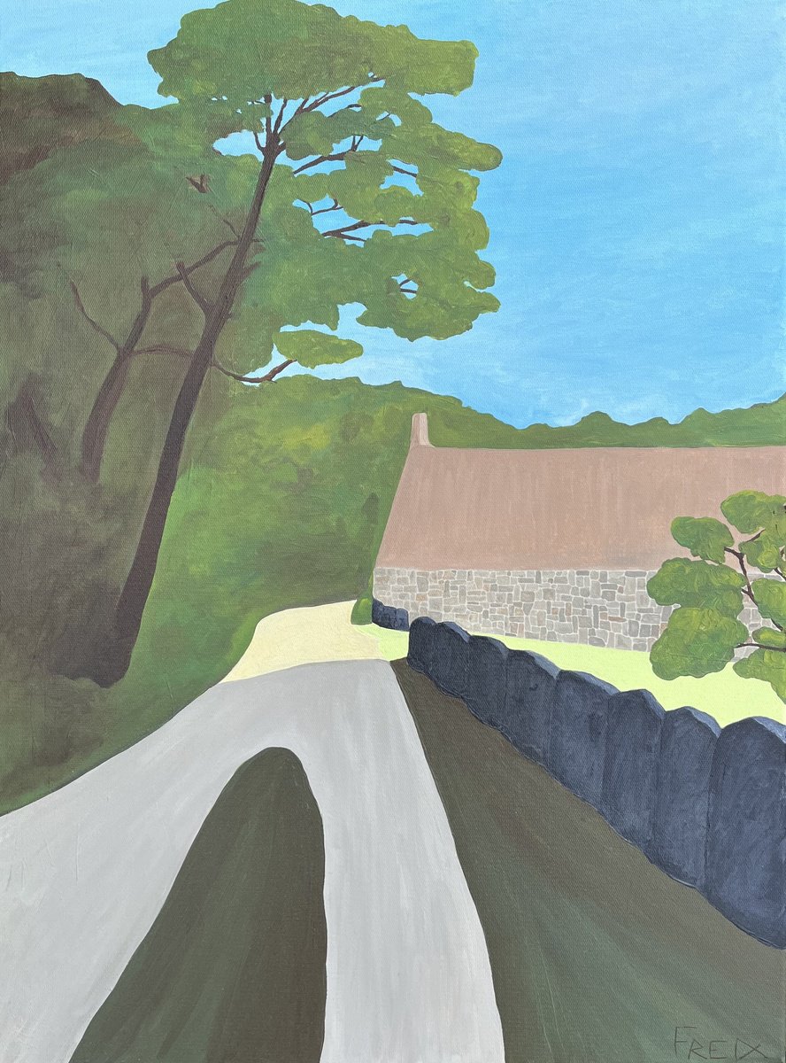 Impressionistic Landscape Oil Painting By Cadiou Frederic, 23 X 32, Rospico, Original Artwork