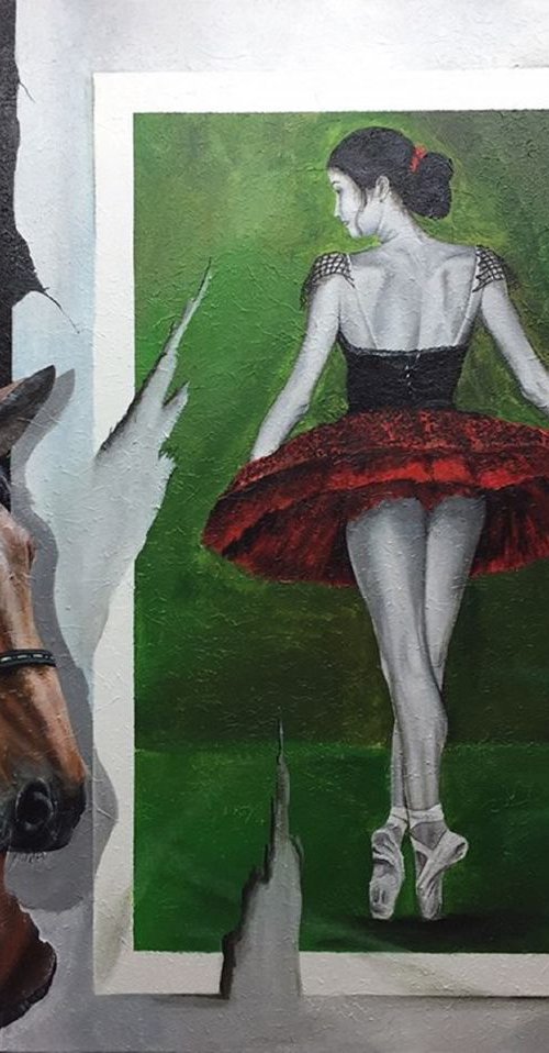 Horse with ballerina... by Eka Peradze