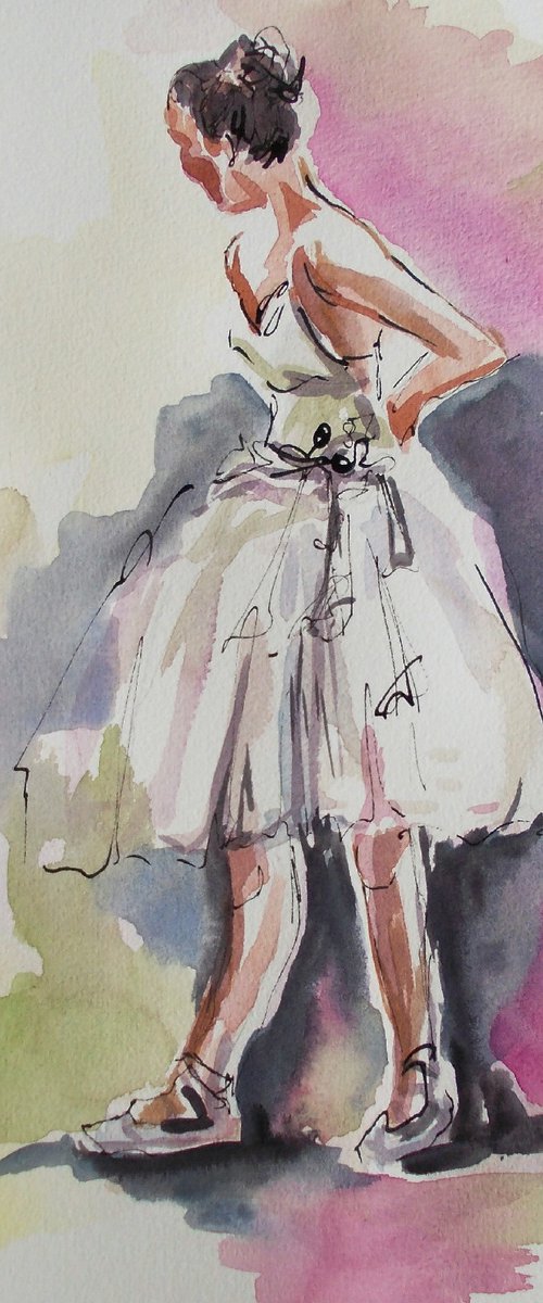 Ballerina  Watercolor Series by Antigoni Tziora