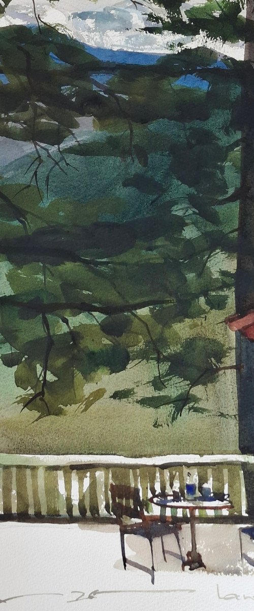 Between two homes, peaks peek by Prashant Prabhu