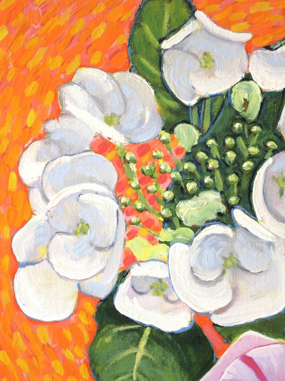Hydrangeas and Rose