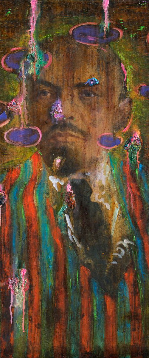 Lenin in a striped jacket by Oleksandr Balbyshev