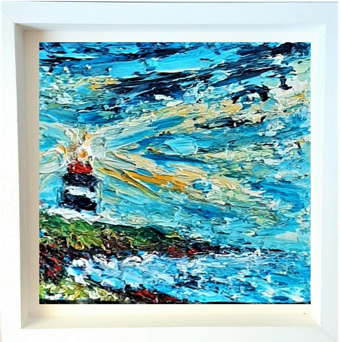 The Looming Light of Hook Head Lighthouse - wexford Ireland by Niki Purcell - Irish Landscape Painting