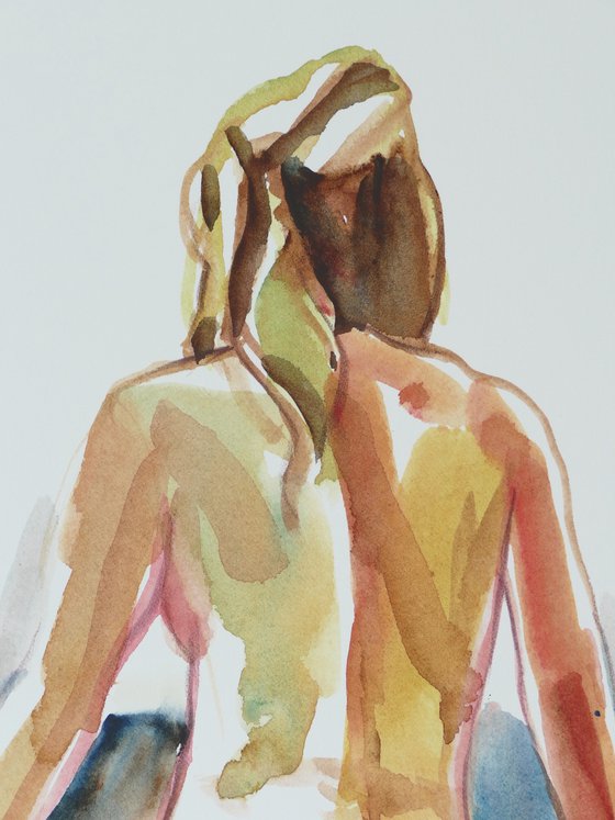 Standing female nude