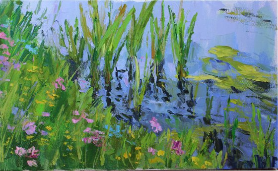 Expressive water and grass etude