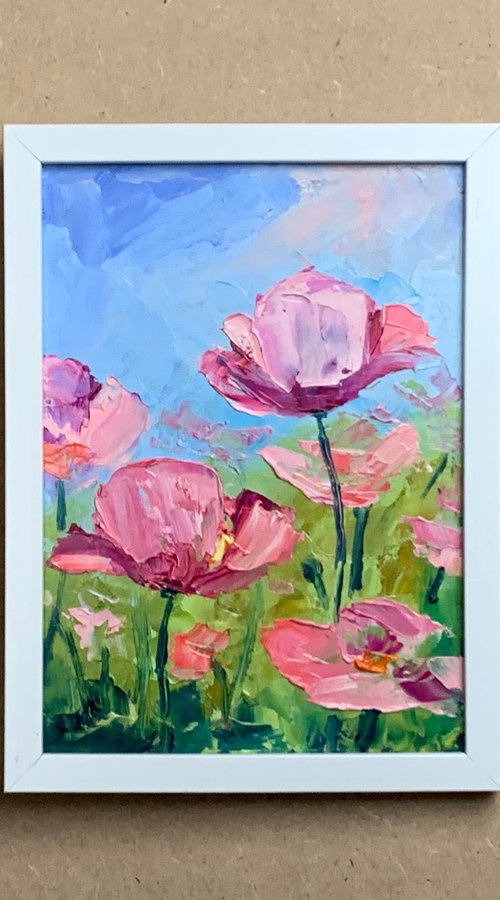 Poppies Pink Flowers. by Vita Schagen