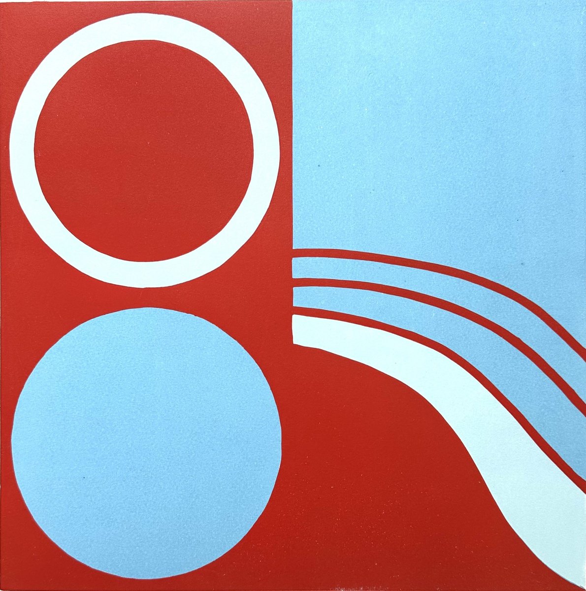 Abstract Linocut By Jacqui Jones, 15 X 16, Refraction, Original Artwork